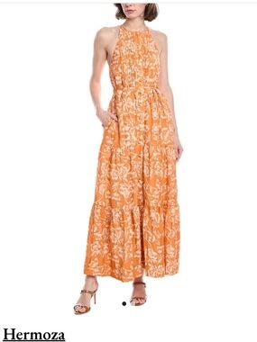 Hermoza Linen blend midi dress